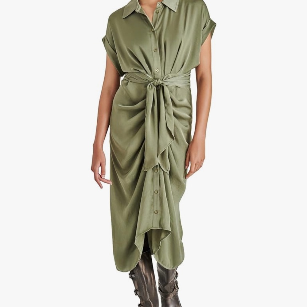 Women’s Steve Madden size 4 Green Button-Down Midi Dress